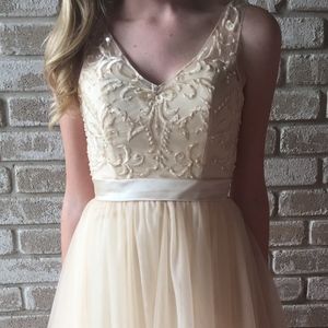 Pale Peach Ball Gown/ Prom Dress